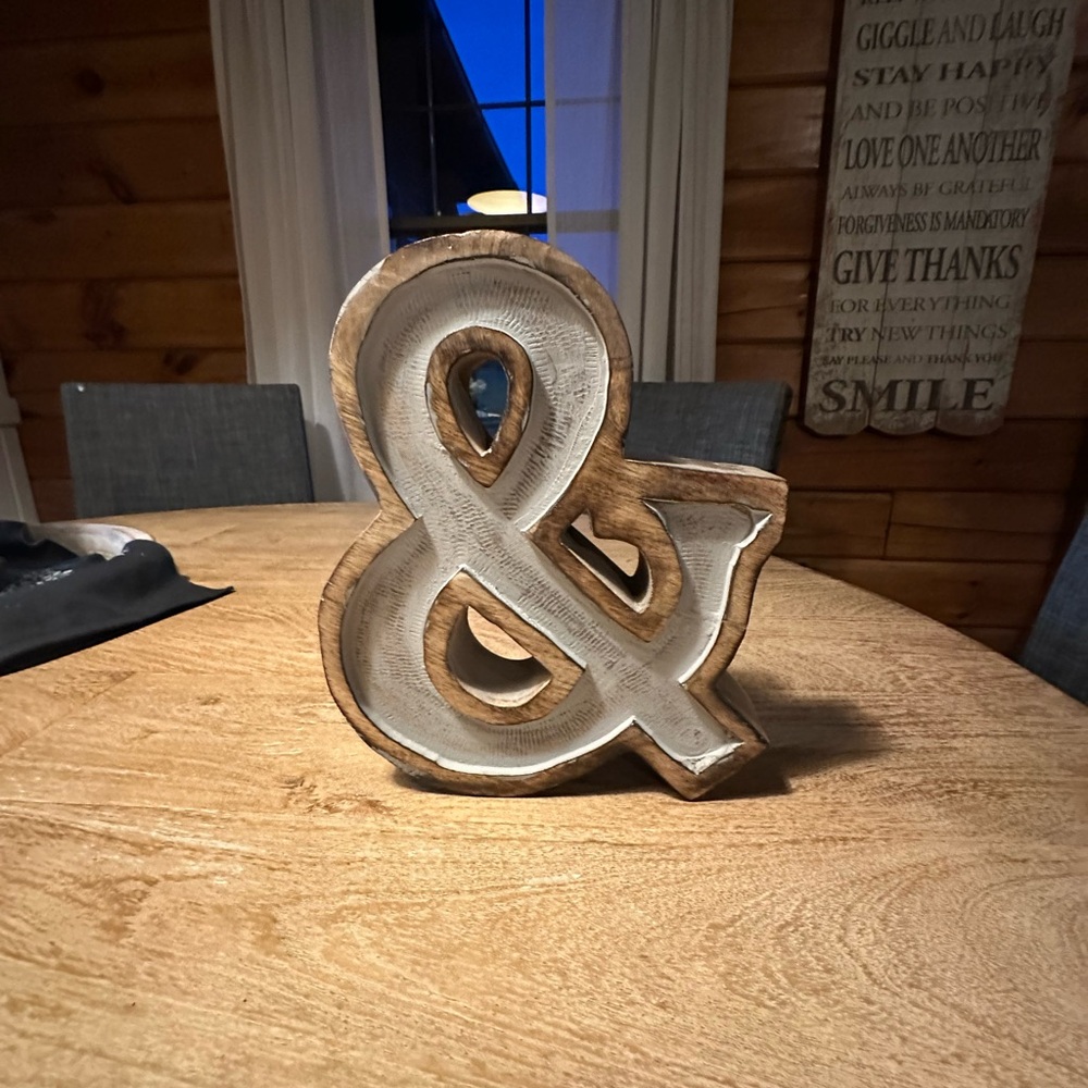 Wooden Ampersand Decor